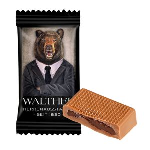 Schwarzwälder Kirsch Praline im Flowpack mit Logodruck
