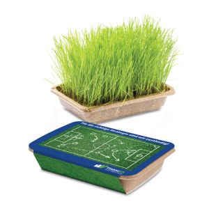 Wachsendes Stadion mit Werbebedruckung