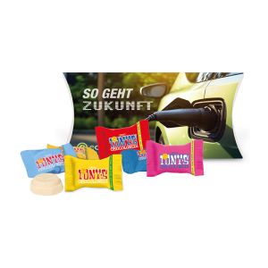 Tiny Tony´s Chocolonely in Kissenverpackung mit Werbedruck