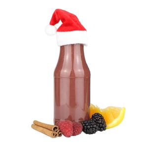 245 ml Bio Wintersmoothie mit Zimt & Beeren und mit Werbeetikett