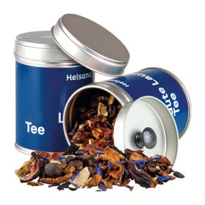 50 g Weihnachtstee Christkindl in Dual-Dose mit Werbe-Etikett