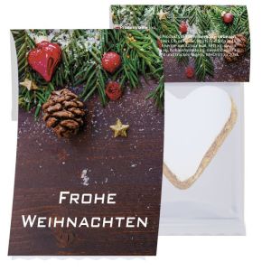 7 g Zimt-Apfelherz im Flowpack mit Werbereiter