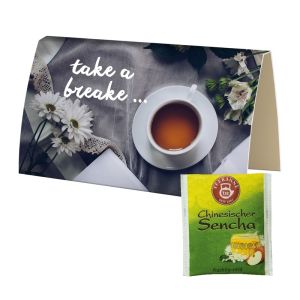 Beuteltee Chinesischer Sencha in bedruckbarer Klappkarte