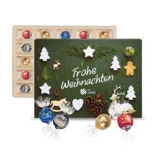 Adventskalender Lindt Lindor Inlay aus Papier mit Werbedruck