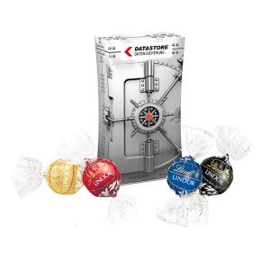 Lindt Lindor Präsent Select in Werbekartonage mit Logodruck