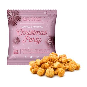 8 g Karamell Popcorn mit Meersalz im Werbetütchen mit Logodruck