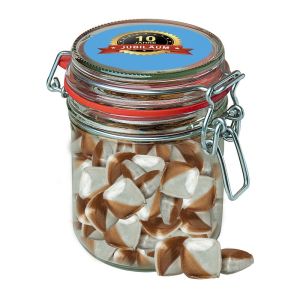 200 g Minz-Ecken Bonbons im Maxi Bonbonglas mit Werbeetikett