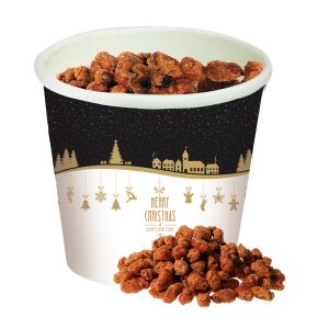 Gebrannte Erdnüsse im Snack-Becher mit Werbedruck