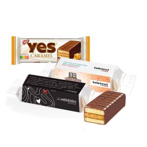 Yes Caramel Mini-Törtchen mit Werbebanderole