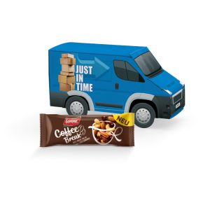 3D Präsent Transporter Lorenz Coffee Break mit Werbedruck