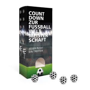 WM Countdown-Spender Turm mit Werbedruck