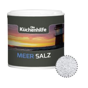 50 g Meersalz in Gewürzpappstreuer mit Werbebanderole
