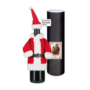 Wine Tube Weihnachtsmann mit individuellem Etikett