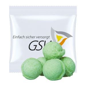 7 g Waldmeister-Brause Bonbons im Werbetütchen mit Werbedruck
