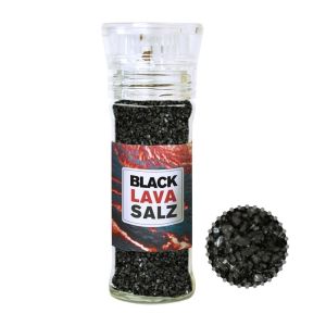 80 g Back Lava Salz in Gewürzmühle mit Werbeetikett