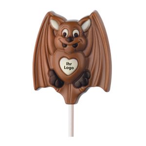 Schoko-Lolly Fledermaus mit Logodruck