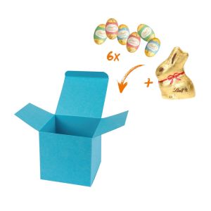 Lindt-Oster Mix in Color-Box mit Werbeanbringung