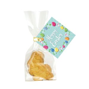 Osterhasen-Gebäck Größe L mit Werbeanhänger