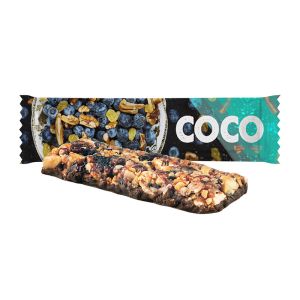30 g Premium Blaubeere Müsliriegel im Flowpack mit Werbedruck