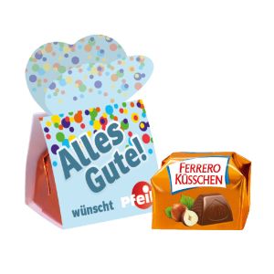 1er Ferrero Küsschen mit Werbebanderole und Logodruck