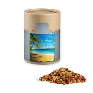 Gewürzmischung HOT Karibik Mix in Kraftpapierdose Midi mit Werbebanderole
