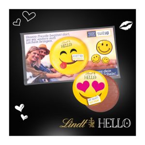 Werbekarte Lindt HELLO Emotis