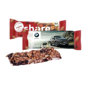 35 g Share Bio Nussriegel Kirsche & Mandel im Werbeschuber