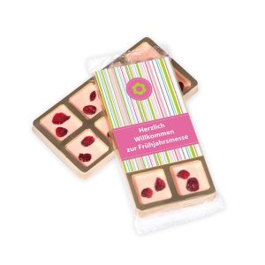 70 g Frühlingsschokolade mit Werbeetikett