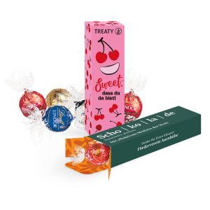 Lindt Lindor Pralinés Präsent in Werbekartonage