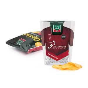 Chips Box mit Werbebedruckung