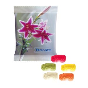15 g HARIBO Mini-LKWs Fruchtgummi im Werbetütchen mit Logodruck