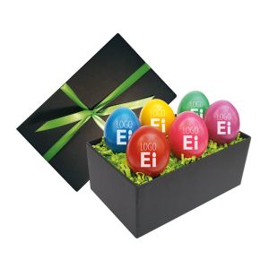 LogoEi Bunte Kiste 6er mit Werbeetikett
