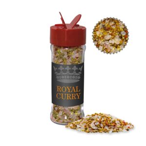 60 g Royal Curry im Gewürzstreuer mit Werbeetikett