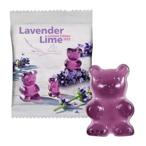 20 g Lavender Lime Fruchtgummi im Werbetütchen mit Wunschdruck