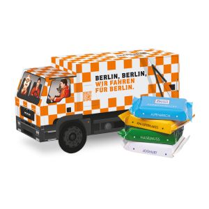 3D Präsent LKW Ritter SPORT Minis mit Werbebedruckung