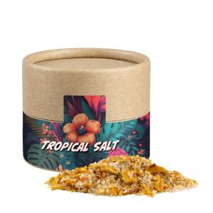 50 g Brasilianisches Tropiksalz in Kraftpapierdose Mini mit Werbeetikett