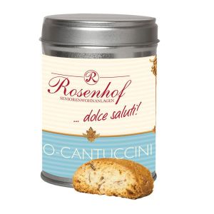 50 g Bio Canuccini in Keksdose mit Werbe-Etikett
