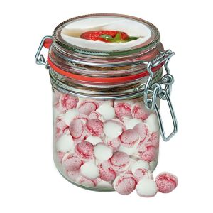 200 g Erdbeer-Joghurt Bonbons im Maxi Bonbonglas mit Werbeetikett