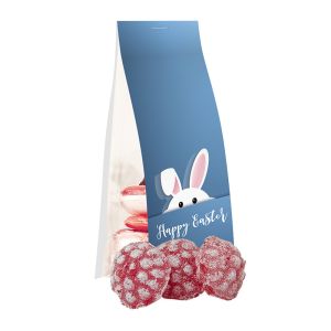 40 g Express Himbeer Bonbons im Standbeutel mit Werbereiter