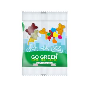 10 g Vegane Bio Bärchen im Werbetütchen mit Logodruck