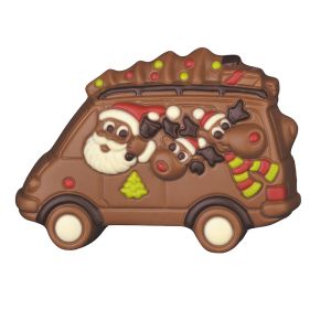 100 g Weihnachtsfigur Weihnachtsmann im Bus