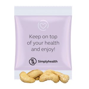 15 g Bio Cashewkerne im Werbetütchen mit Werbedruck
