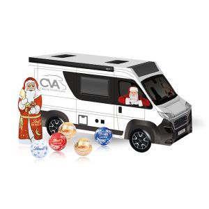 Weihnachts-Express Camper Lindt mit Werbebedruckung