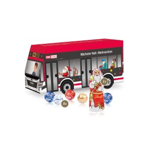 Weihnachts-Express Bus Lindt mit Werbebedruckung