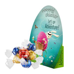 13 g Lindor Kugeln in Ei Konturen-Schachtel mit Werbedruck