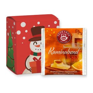 Weihnachts-Beuteltee Kaminabend in einer Faltschachtel mit Werbedruck
