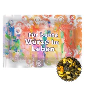 4 g bunter Pfeffer geschrotet in Portionstüte mit Werbedruck