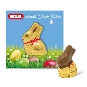 Lindt Mini Goldhase im Aufsteller mit Logodruck