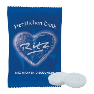 10 g VIVIL Pfefferminzdagrees im Werbetütchen mit Werbedruck
