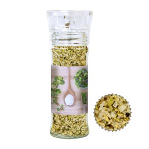 50 g Bio Kräuter-Salz in Gewürzmühle mit Werbeetikett